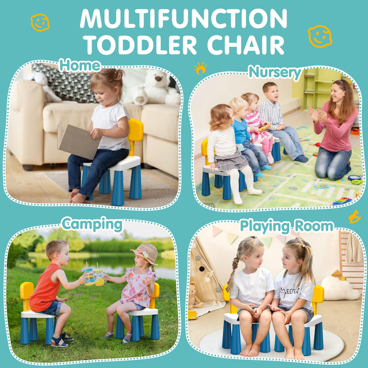 OCATO toddler chairs are easy to wipe clean with cloth or water.