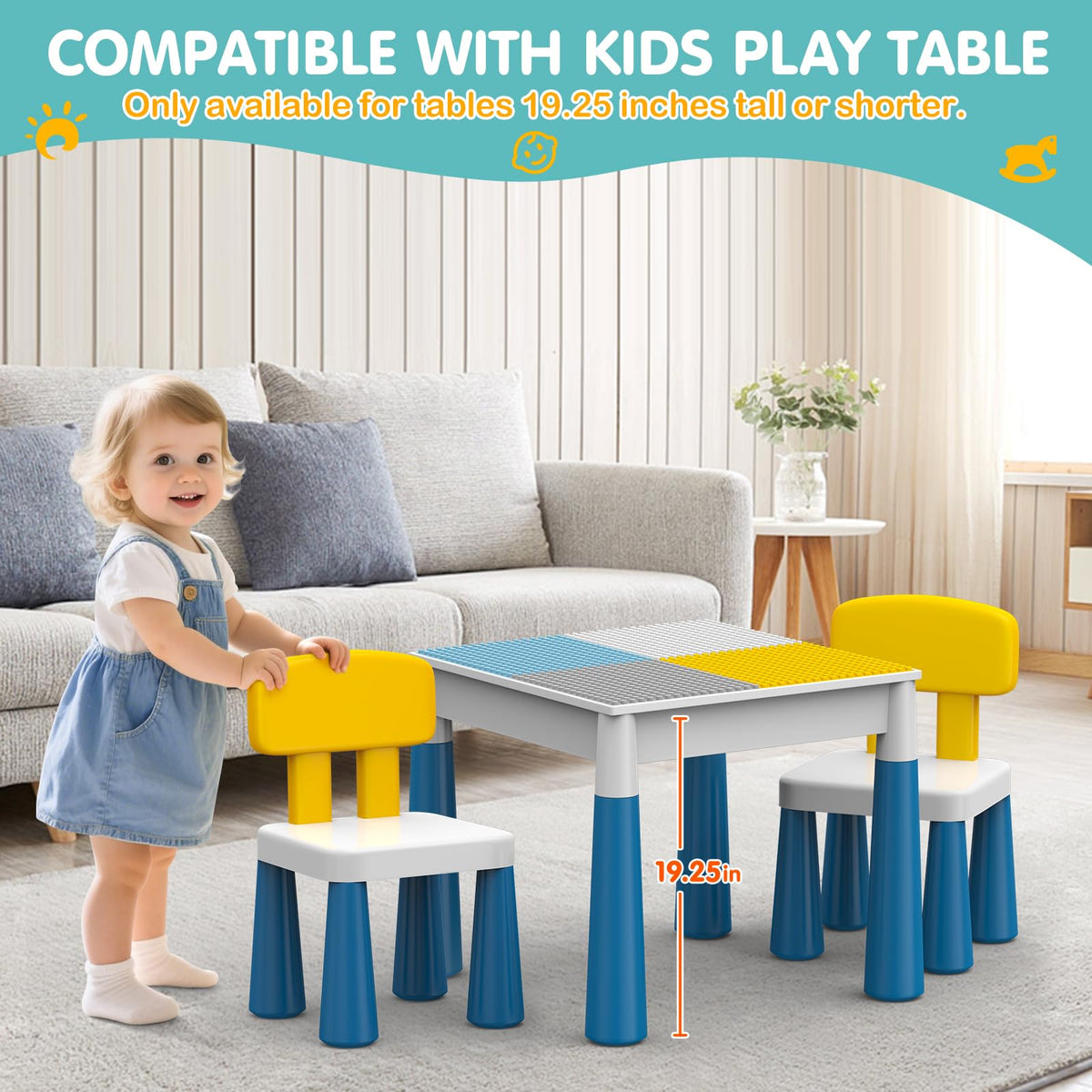 OCATO toddler chairs ergonomic backrest supports comfortable seating during crafts.