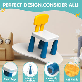 OCATO toddler chairs with stable triangular legs resist tipping on uneven floors.
