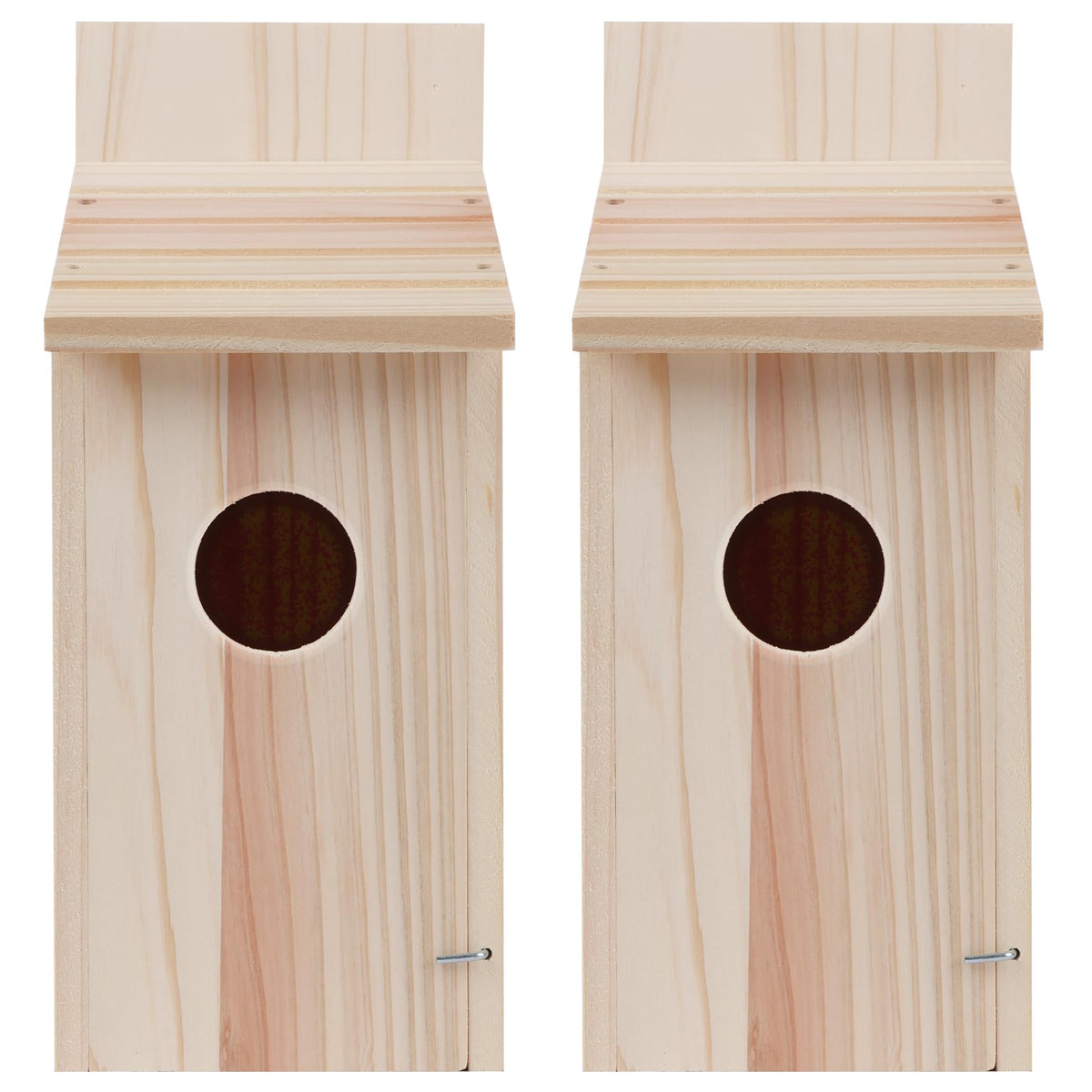 OceeK 2-pack bird houses outdoors in natural cedar for backyard nesting