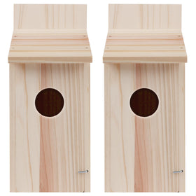 OceeK 2-pack bird houses outdoors in natural cedar for backyard nesting