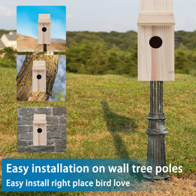 OceeK Bird House anti-rust hardware ensures sturdy outdoor mounting