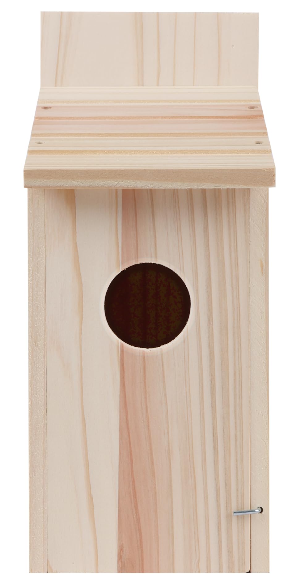 OceeK Bird House close-up of natural wood finish highlighting craftsmanship