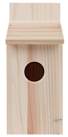 OceeK Bird House close-up of natural wood finish highlighting craftsmanship