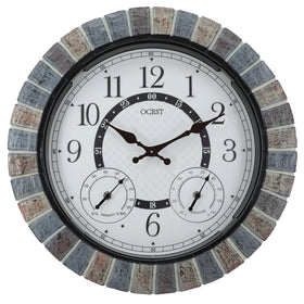 OCEST 18-inch outdoor clock front dial with bold numerals for easy outdoor time-telling