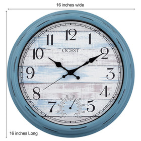 OCEST wall clock suitable for garages, gardens, and laundry rooms.