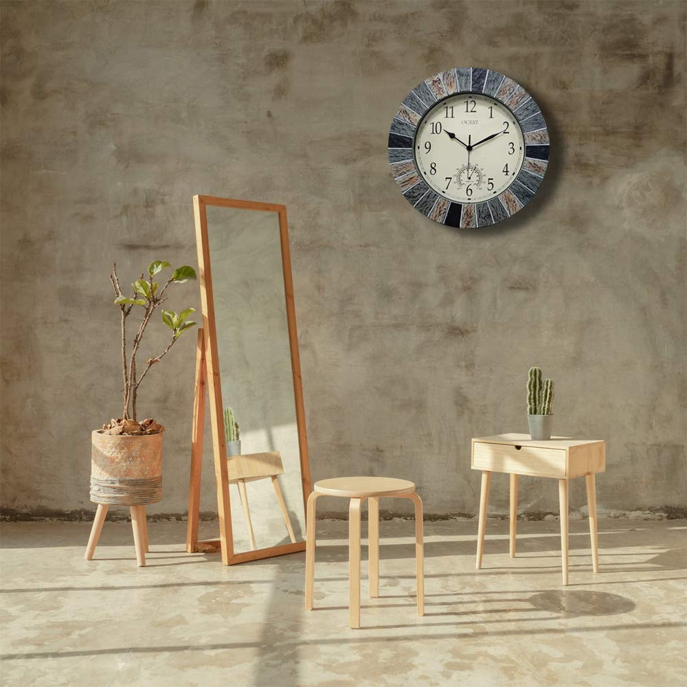 OCEST garden patio decor clock enhances outdoor styling and function.