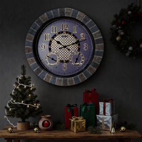 OCEST outdoor clock night ambiance enhances poolside or patio evenings