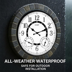OCEST outdoor clock silent quartz movement keeps time quietly