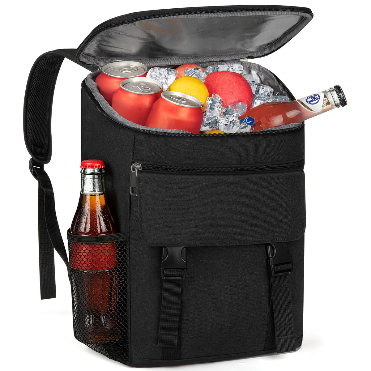 OCKLILY backpack cooler exterior showing roomy 30 can capacity for work, picnics, and travel