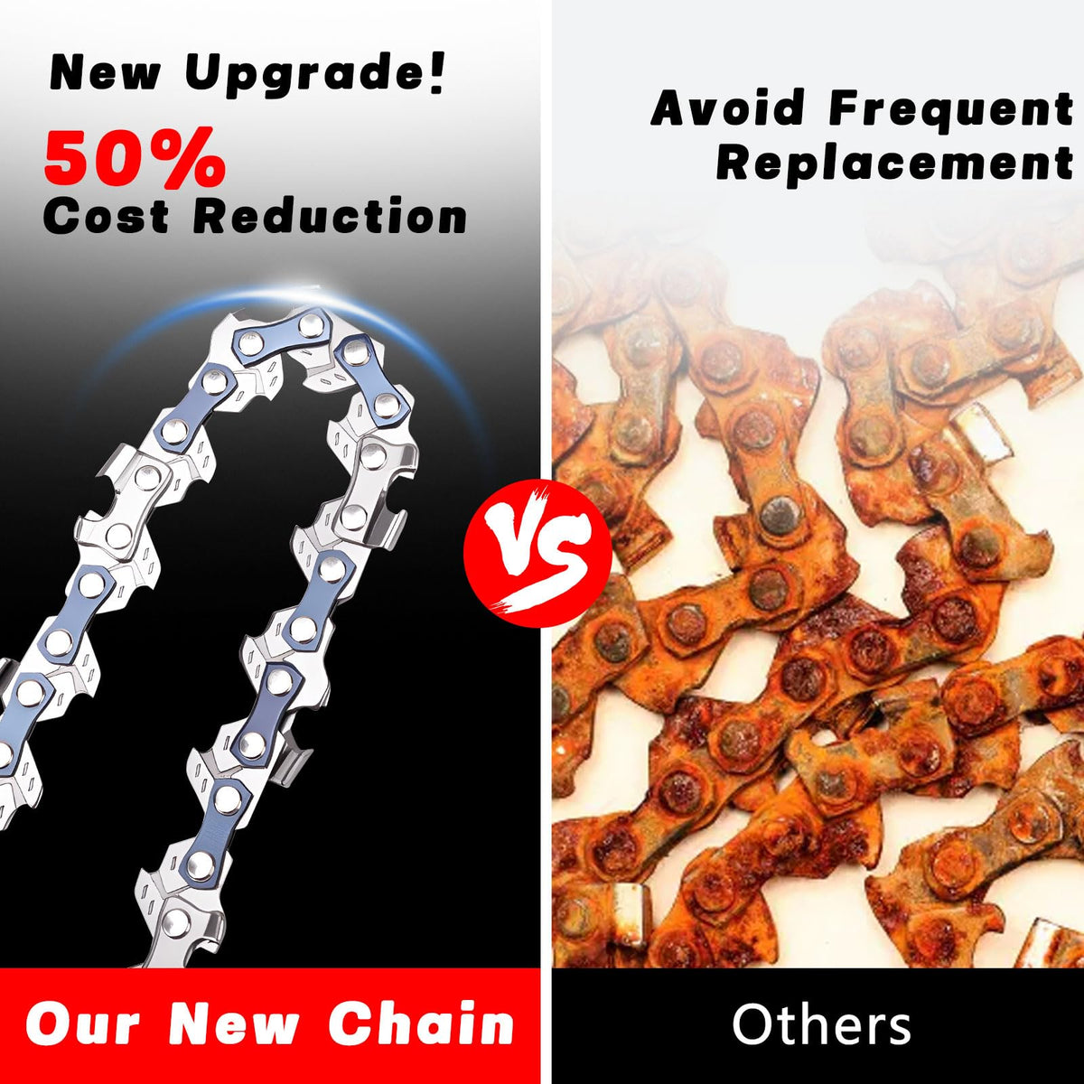 O-CONN heat-treated rivets provide stronger chain-to-link connections.