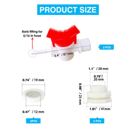 OCQOTAT rabbit watering barb valve provides reliable flow control in outdoor setups