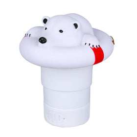 ODJSY chlorine floater featuring polar bear design for stylish dosing