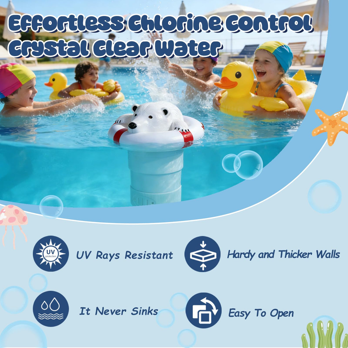 ODJSY UV-resistant hard plastic body resists cracking outdoors