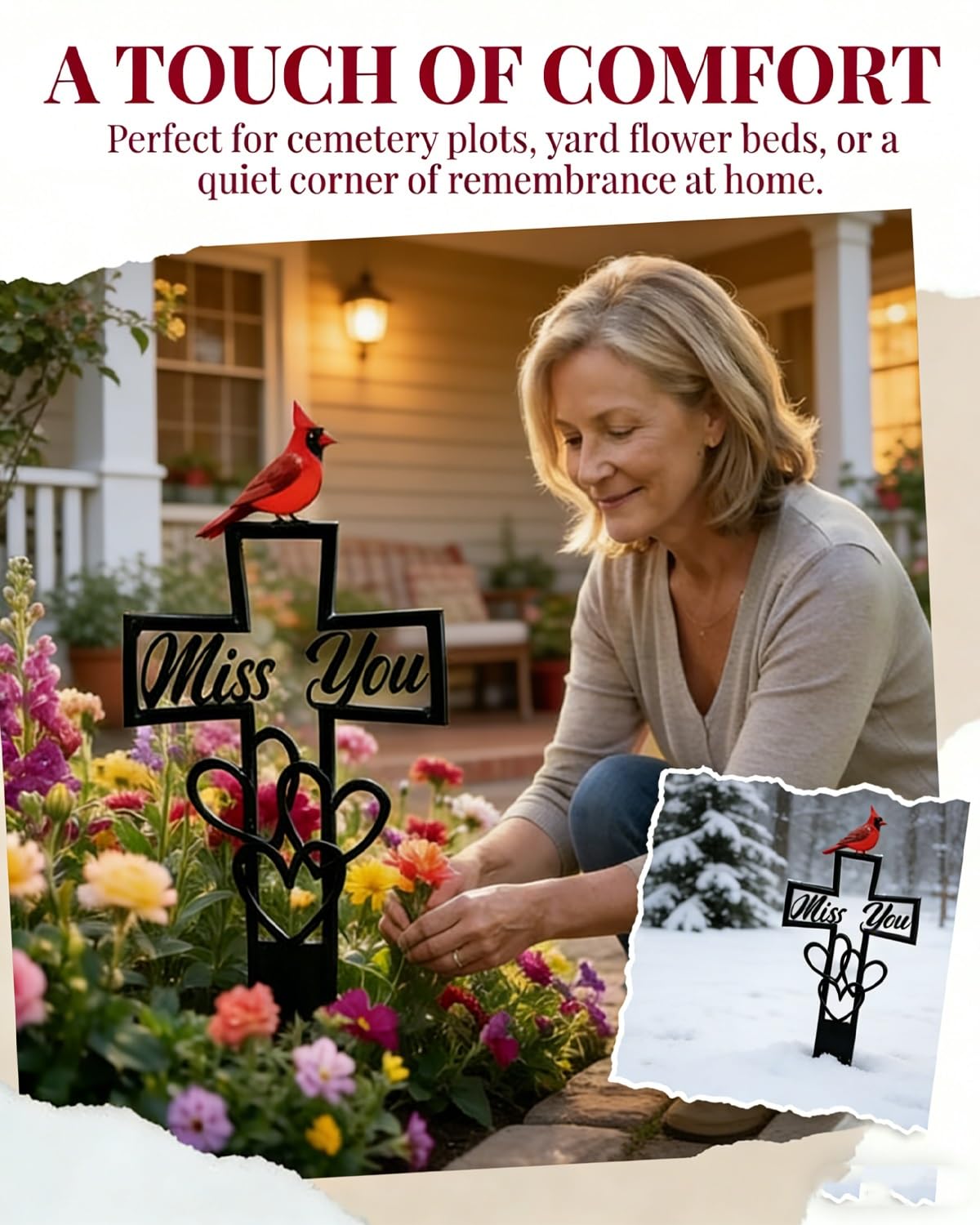 ODNPVOZ sympathy garden marker offers heartfelt remembrance