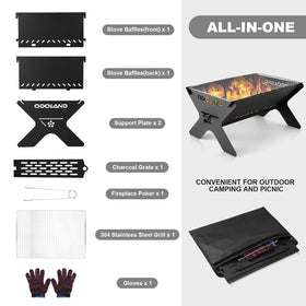 Odoland Camping Grill assembly in minutes for quick outdoor setup.