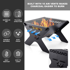 Odoland heavy-duty iron construction provides heat durability during use.