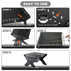 Odoland wood and charcoal capable grill for versatile outdoor cooking.
