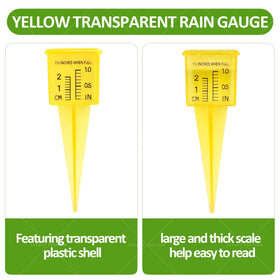 ODOME rain gauge allows clear readings with transparent plastic.