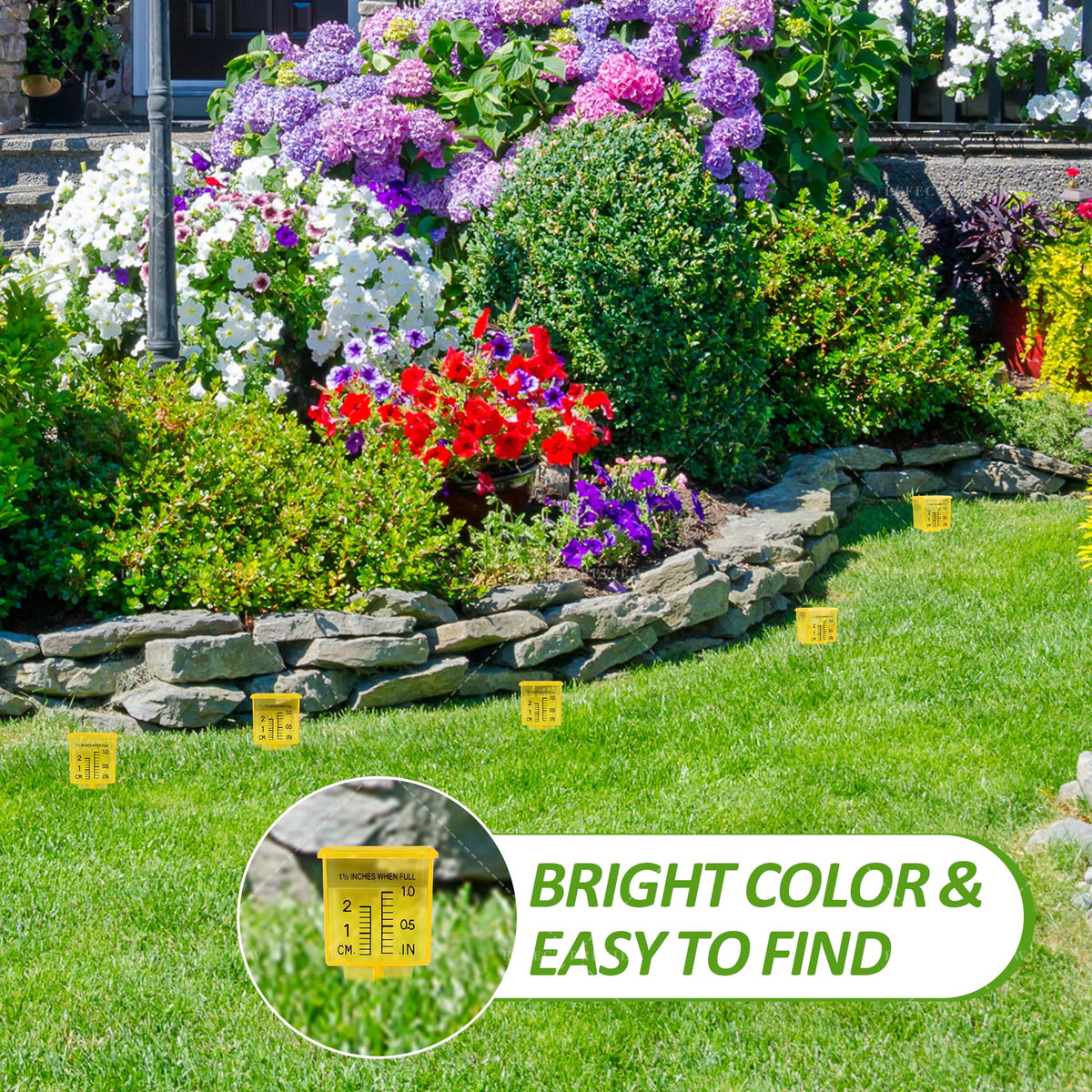 ODOME yellow visibility improves gauge spotting in any yard.