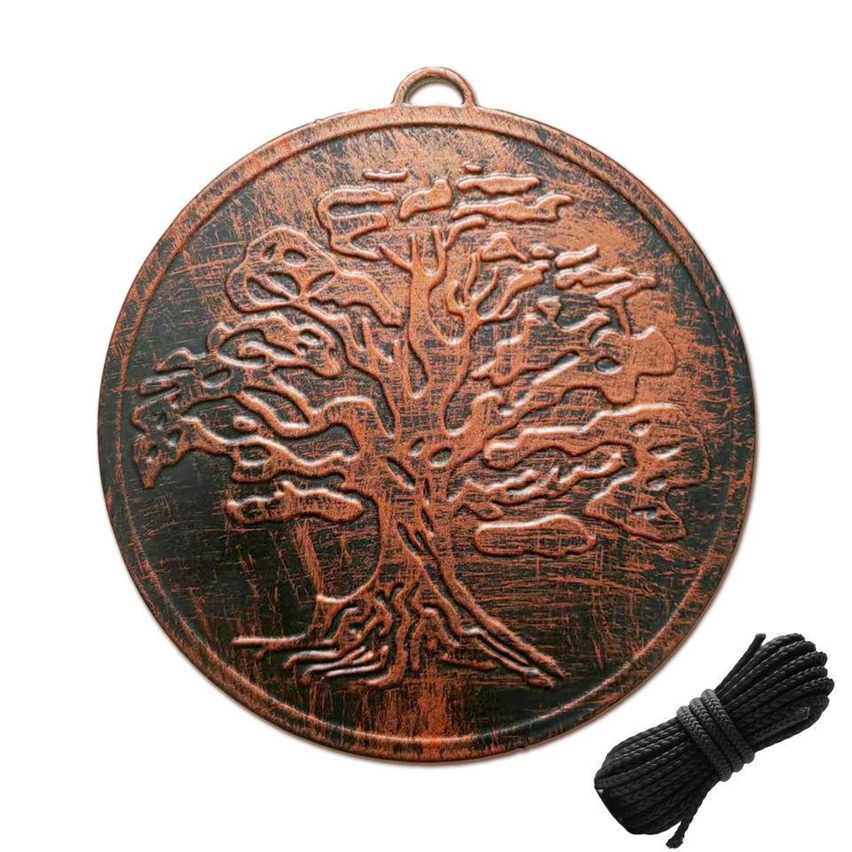 ODRODR tree of life wind catcher on a round pendant enhances garden ambiance with vintage charm