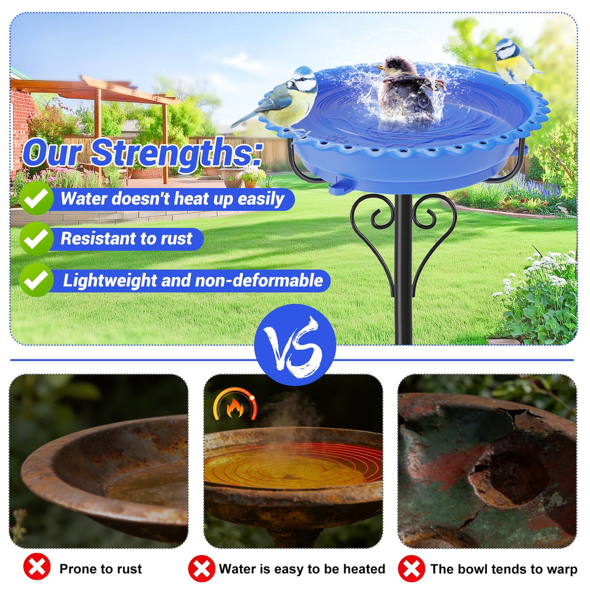 ODSNANIE Petal-edge rim reduces slipping and improves grip for birds