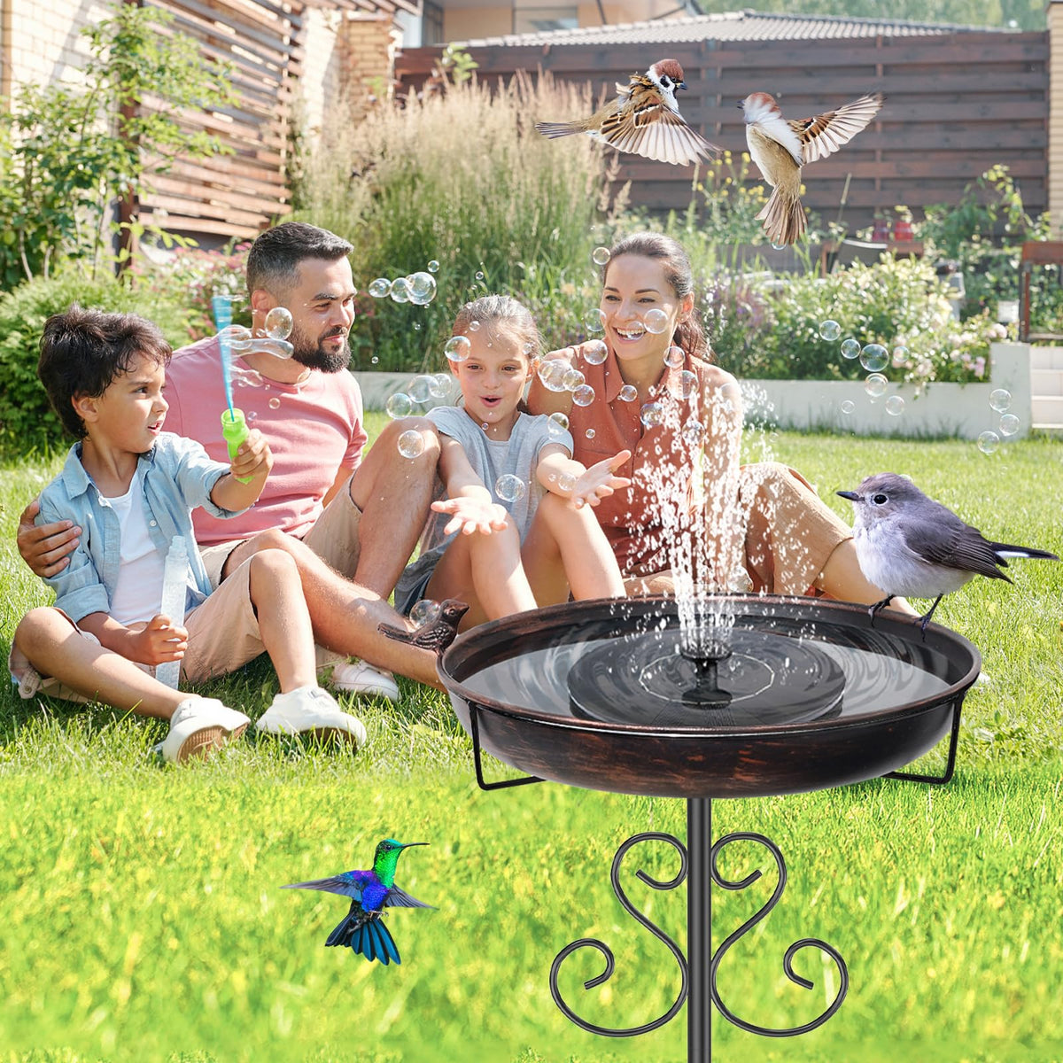 ODSNANIE bird statue detail adds a charming focal point attracting birds