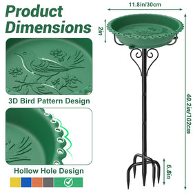 ODSNANIE bird feeder bowl offers dual use as water pool or seed station.