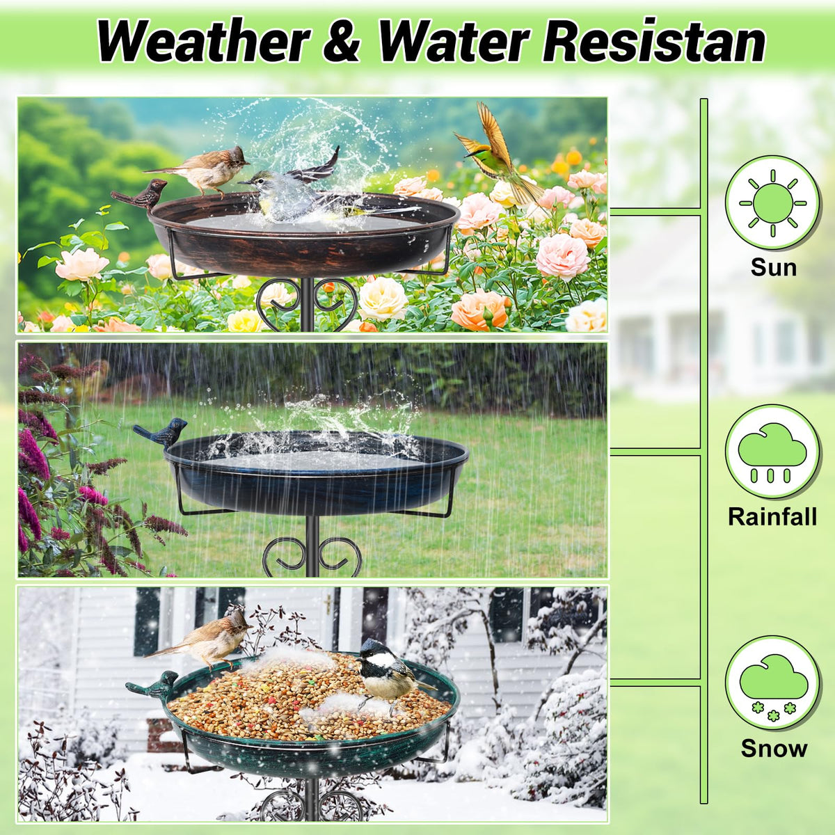 ODSNANIE rust-proof coating guarantees long-lasting outdoor use