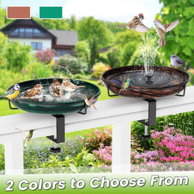 ODSNANIE bird bath doubles as a gentle feeder for varied bird species