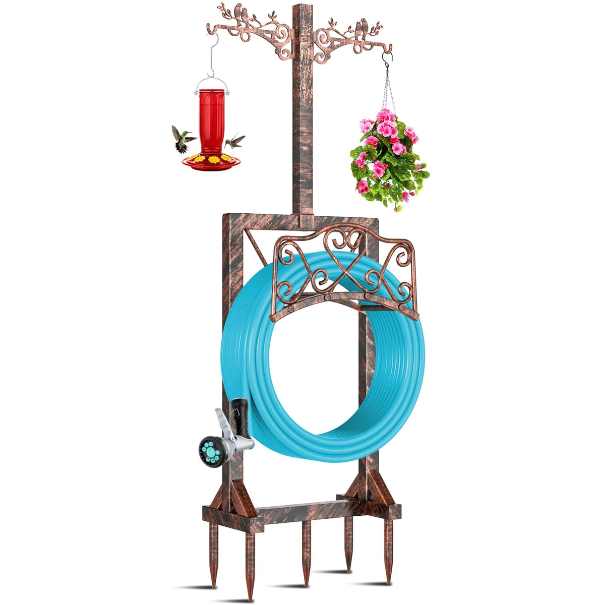 ODSNANIE garden hose holder assembly shows quick setup for tidy outdoor spaces
