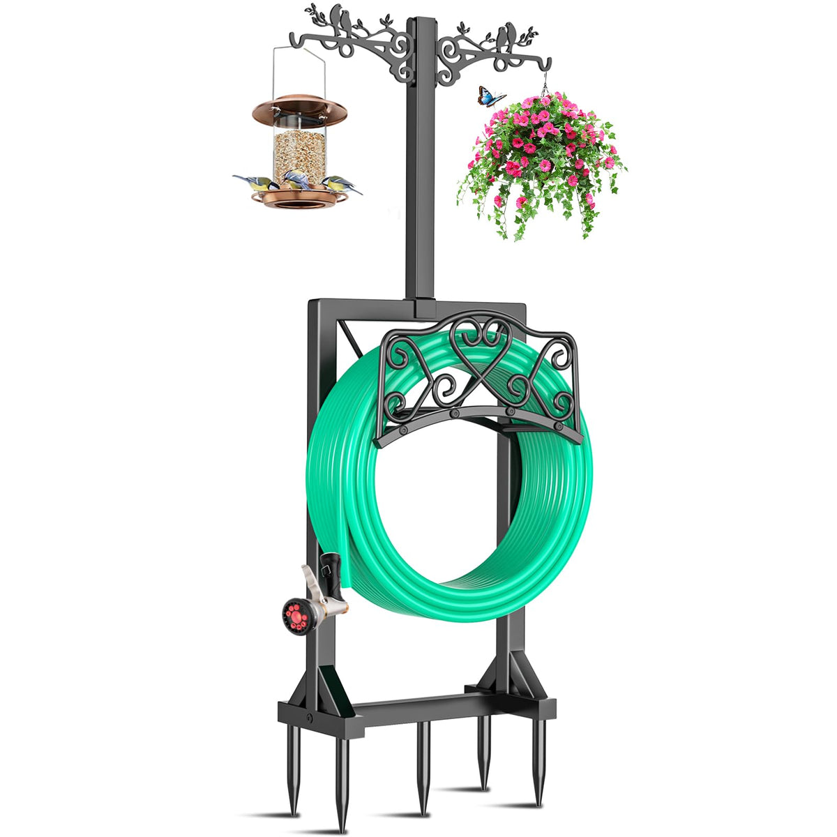 ODSNANIE garden hose holder with five anchor points for stable storage.