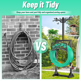 ODSNANIE multi-use shepherd hooks keep bird feeders and lanterns organized.