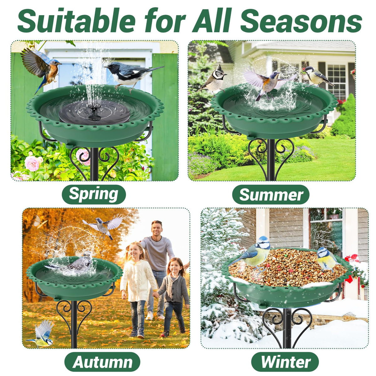 ODSNANIE plastic bowl resists rust for lasting outdoor use.
