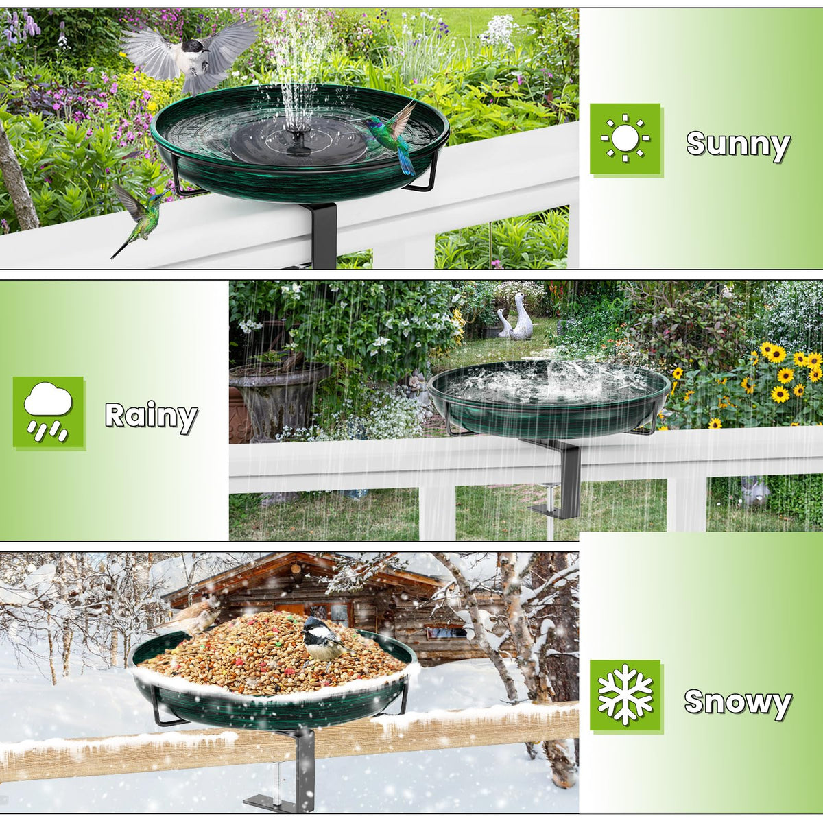 ODSNANIE removable bowl design simplifies cleaning and refilling for busy gardeners