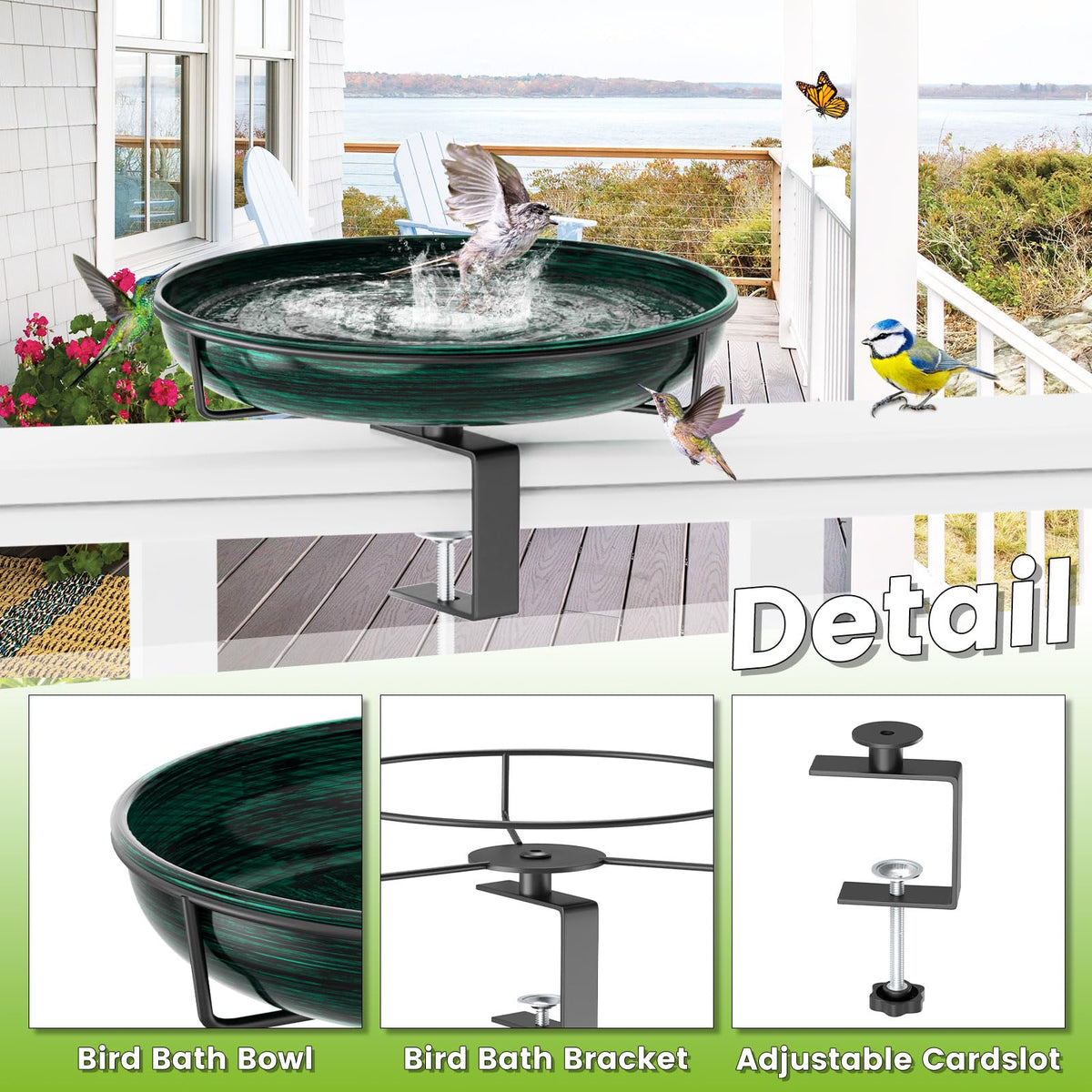 ODSNANIE durable metal frame keeps the bowl secure in windy yard conditions