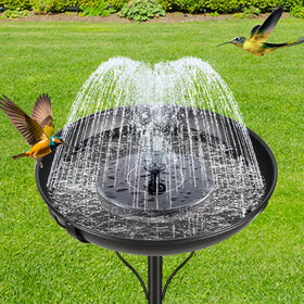 Solar pump-ready option to create a gentle fountain for birds.