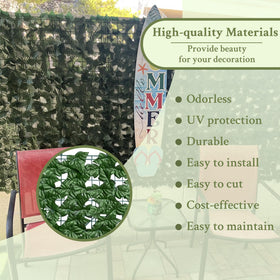 ODTORY ivy fence coverage – about 33 square feet of privacy.