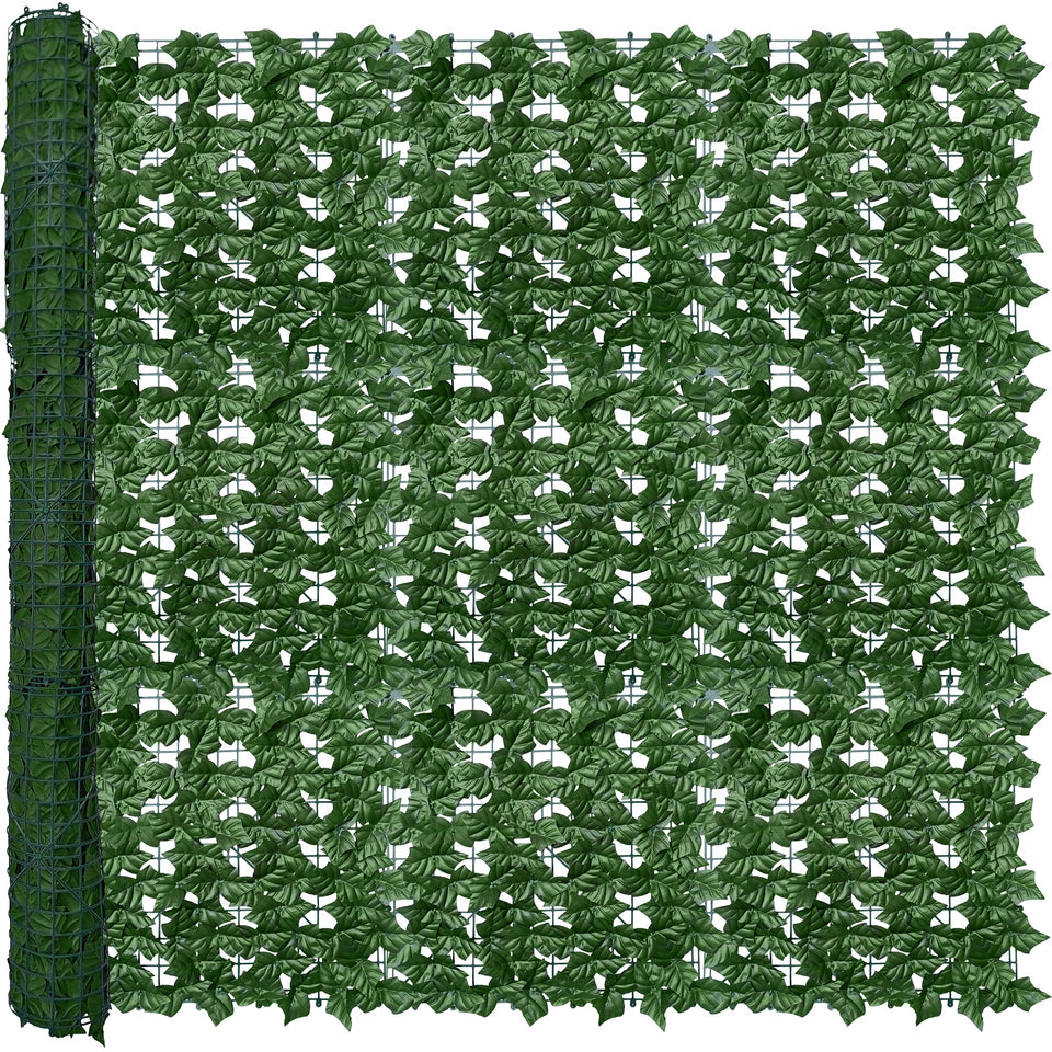 ODTORY artificial ivy close-up shows textured leaves for natural privacy