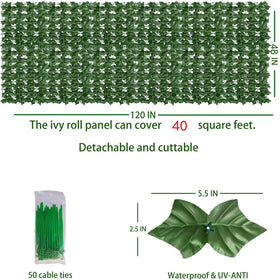 ODTORY textured ivy leaves provide lifelike greenery for privacy