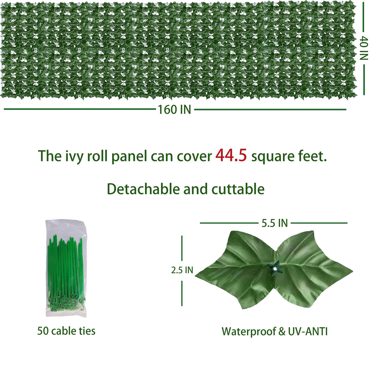 ODTORY ivy-covered fence panel offers quick privacy for balconies