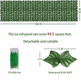 ODTORY ivy-covered fence panel offers quick privacy for balconies