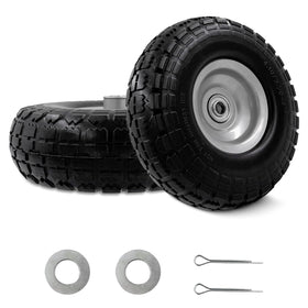 OEBYZWSL 10-inch solid tire side view for wheelbarrows and carts.