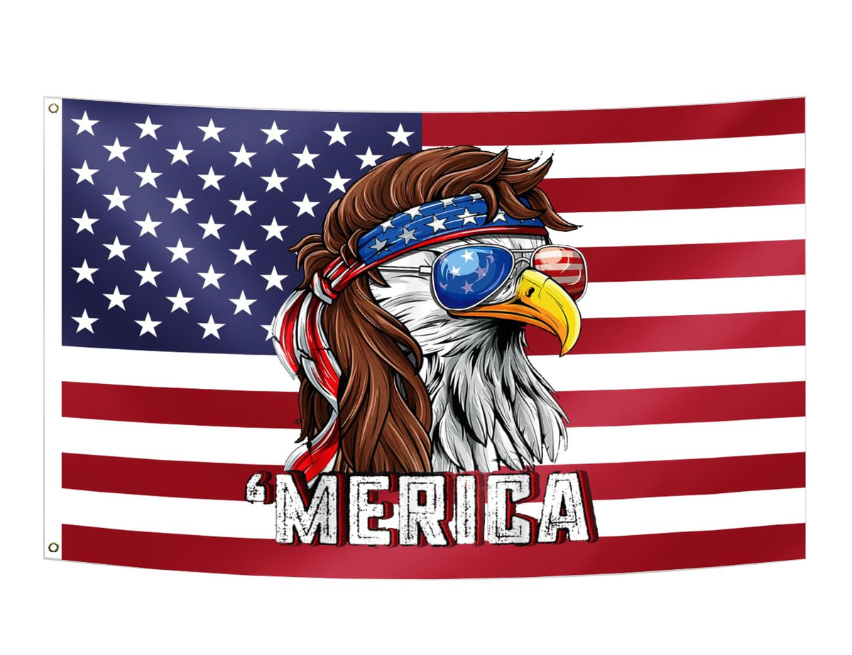 OEIDABXU Eagle Merica flag front pattern for patriotic display