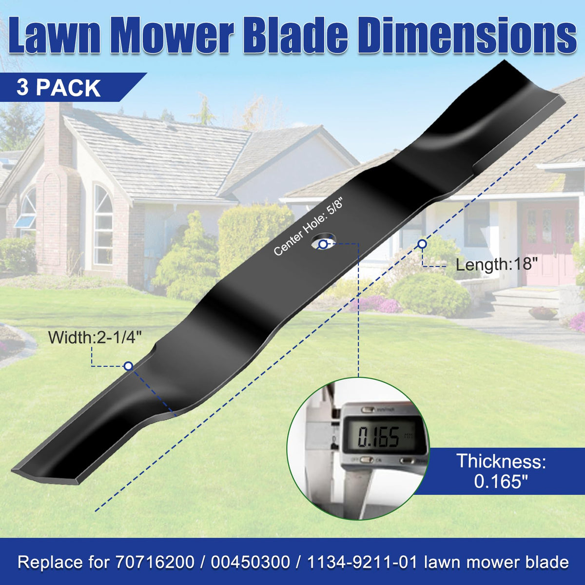 OEM Upgrade 04771200 18-inch blade in a set of three highlights value