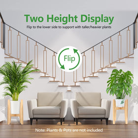 OERGKE bamboo stand with anti-slip pads protects floors.