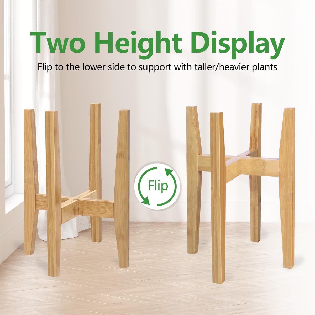 OERGKE plant stand features thick 38 cm legs for strong stability.