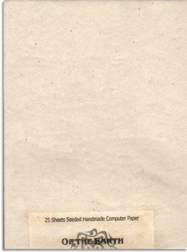 Of The Earth seed paper 25 sheets ready for desktop printing and planting.