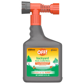 OFF! Backyard Bug Control bottle close-up for long-lasting outdoor protection.