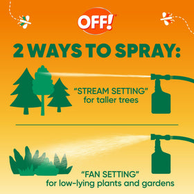 OFF! Backyard Bug Control covers up to 16,000 sq ft around outdoor spaces.